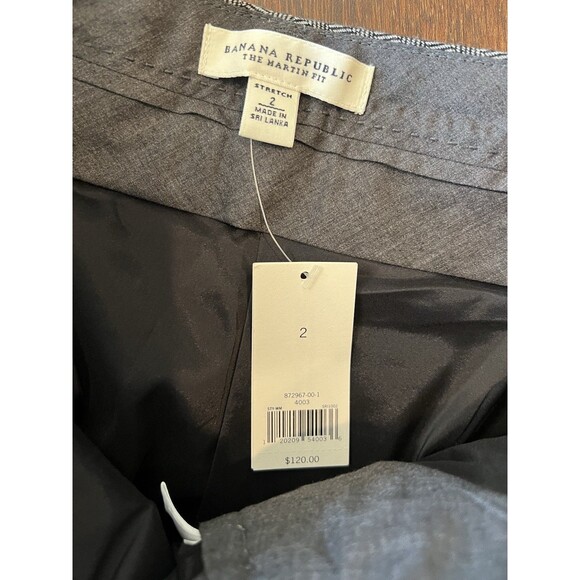 NWT BANANA REPUBLIC LINED WOOL MARTIN FIT TROUSER PANTS SZ 2 $120 - Picture 2 of 7